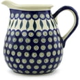 thumbnail image 3 of Polish Pottery 73 oz Pitcher (Peacock Leaves Theme) Hand Painted in Boleslawiec, Poland + Certificate of Authenticity, 3 of 6