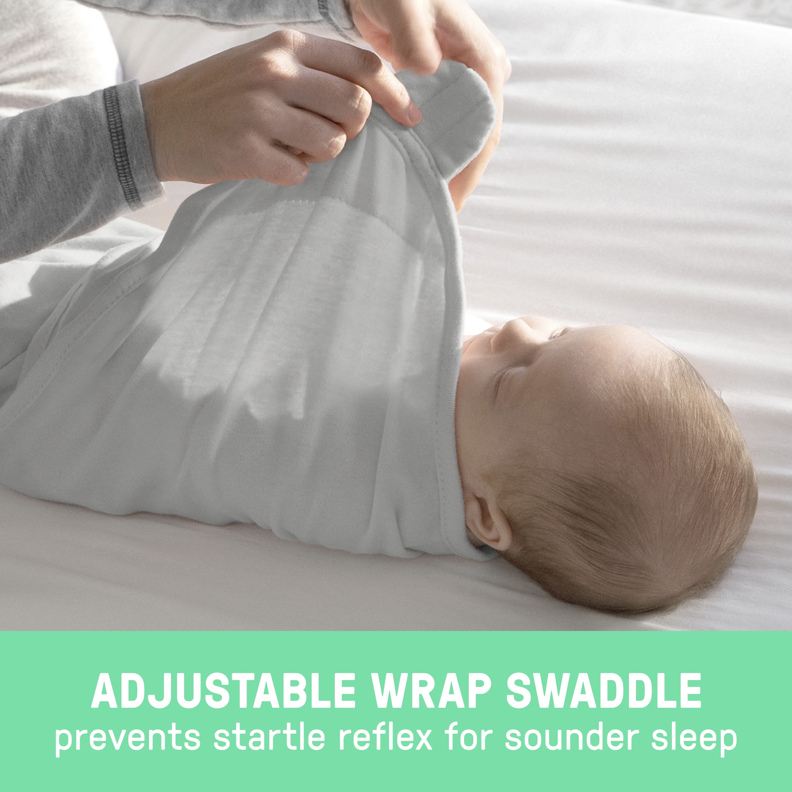 SwaddleMe by Ingenuity Original Swaddle for Baby, 100% Cotton, 3-6 Months, 1.0 TOG, 3-Pack - Superstar