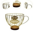 thumbnail image 4 of jifeng Coffee Pod Holder Iron Wire Tabletop Coffee Capsule Basket for Hotel Counter Gold, 4 of 8