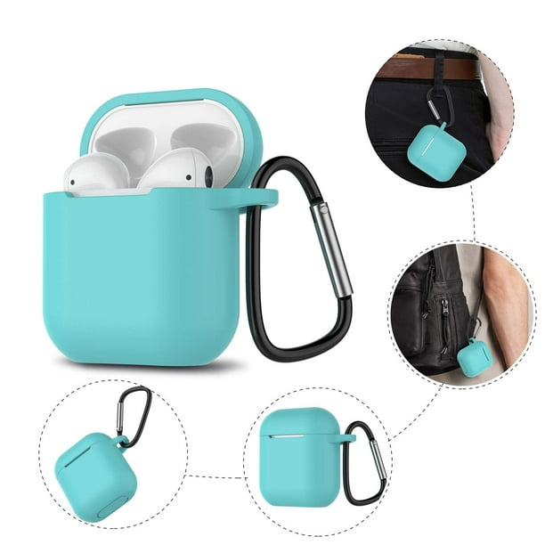 AirPods 2 Silicone Case, AirPods 2 Case with Keychain, Njjex Shockproof