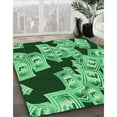thumbnail image 2 of Ahgly Company Indoor Rectangle Patterned Deep Emerald Green Area Rugs, 2' x 3', 2 of 6