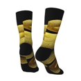 thumbnail image 3 of Goofa Yellow White-Lipped Pit Viper Printed Men's Crew Socks, Soft Durable Breathable Moisture-Wicking with Odor Control Cotton socks, 3 of 9
