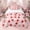 Strawberry 01, variant on Erosebridal Cute Cherry Twin Comforter Sets for Girls, Leopard Print Bow Bedding Set, Black Reversible, 1 Comforter and 1 Pillowcase