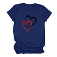 thumbnail image 6 of Tbopshirt Valentine's Day T-Shirts for Women Short Sleeve Graphic Tees, Plus Size Tops,Valentines Day Fashion Crewneck Printing Love Heart T-Shirt Casual Loose Womens Tops S-XXXL, 6 of 6