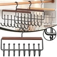 thumbnail image 2 of Clearance Under $2 Wooden Tie and Belt Hanger, Rotating Hook Organizer for Closet and Wardrobe Style A, 2 of 4