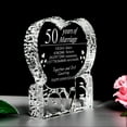 thumbnail image 2 of Customized Engraved heart-shaped Crystal, 50 Year 50th Anniversary Wedding gifts for Couples Wife Girlfriend Husband Boyfriend, 2 of 5