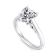 thumbnail image 2 of Silvago Jewelry 1.38 Ct Heart Cut Engagement Ring – Solitaire Enhanced with Accent Moissanite – 14K White Gold Plated Lab-Grown Stone – Bridal Jewelry – Ideal Anniversary Gift for Her, 2 of 3