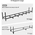 thumbnail image 2 of Support de Bois de Chauffage Extérieur ft avec Pieds de Soutien pour le Rangement de Poteaux de Bois, Empilable Réglable Robuste, Support Organisateur pour Bûches, 2 of 6