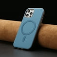 thumbnail image 3 of Allytechgroup iPhone 12 Pro / 12 6.1" Case with Magnetic Ring, Compatible with Magsafe Slim Back Cover Flannel Inner Lining Shockproof Protective Phone Case for Apple iPhone 12 Pro / 12, Lightblue, 3 of 6