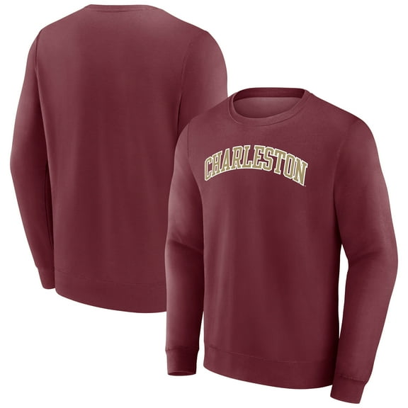 Men's Fanatics Maroon Charleston Cougars Short Name Pullover Sweatshirt