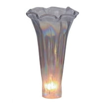 Meyda Tiffany 13822 Pond Lily 5" Tall Lamp Shade - Iridescent Purple