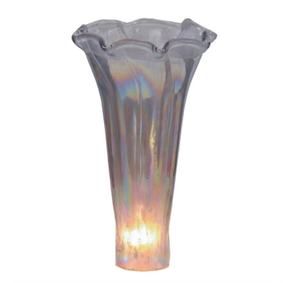Meyda Tiffany 13822 Pond Lily 5" Tall Lamp Shade - Iridescent Purple