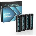 thumbnail image 1 of POWEROWL Lithium AA Batteries 4 Count, 1.5V High Capacity Long Lasting Power Double A Battery【Non-Rechargeable】, 1 of 7