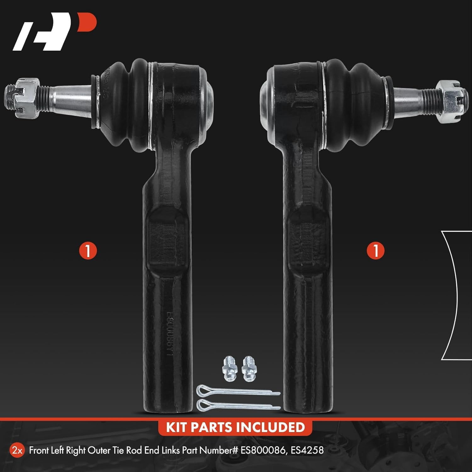 A-Premium 2 x Front Outer Tie Rod Ends Left Right Kit Compatible with Chevy Malibu 2004-2012 Pontiac G6 2005-2010 Saturn Aura 2007-2009# ES800086