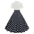 thumbnail image 4 of Miqool Women's 1950s Retro Vintage Tea Party Dresses Polka Dots A-Line Swing Cocktail Dresses Formal Wedding Guest Dresses Prom Dresses, 4 of 9