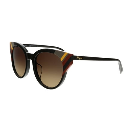 Salvatore Ferragamo SF883SA 208 Dark Brown Round Sunglasses for womens