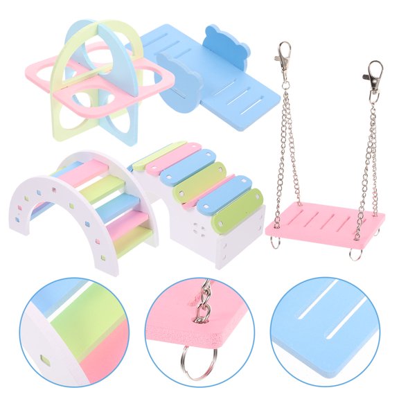 LULULION 1Set Multi-Function Exercise House for Guinea Pig and Rat with Funny Climbing Features