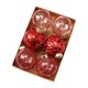 thumbnail image 2 of Juego de adornos para árboles de Navidad de 6 piezas Pelotas pintadas transparentes | Decoraciones navideñas inquebrantables de 8 cm | Esferas de decoración colgantes festivas | Diseño Único Pintado, 2 of 7