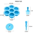 thumbnail image 2 of Molde para paletas pequeñas de silicona para niños de 7 cámaras Máquina de helados Molde para paletas (naranja), molde para paletas de bebé con palitos de colores, rechinar los dientes de los niños y, 2 of 5