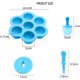 thumbnail image 2 of Molde para mini paletas de silicona para niños de 7 cámaras Molde para paletas de helado (azul), molde para paletas de bebé con palitos de colores, rechinar los dientes de los niños y caja de hielo a, 2 of 5
