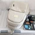 thumbnail image 6 of Fgnfyis Girls School Backpack Women Solid Color Stylish Lightweight Everyday Casual Large Capacity College Bookbag Kids Backpack White, 6 of 9