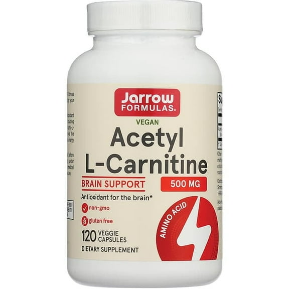 Jarrow Formulas Acetyl L-Carnitine 500 mg, Supports Antioxidant Protection for the Brain, 120 Caps