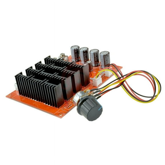 3000W DC Motor Speed Controller 10-50V 60A PWM HHO RC 12V 24V 48V Regulation 5-100% with Control Switch,1 * DC Motor Speed Control Board,Red & Black