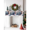 thumbnail image 5 of Christmas Snowman Mantel Scarf Fireplace Decorations for Living Room, Xmas Tree Birds Snowflake Fireplace Mantel Scarf Cover Runner for Halloween/Thanksgiving/Christmas Decor 70"x17", 5 of 6