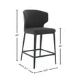 thumbnail image 2 of Cabo Contract Grade Upholstered Wingback Bar Stool (26-inch/ 29-inch), 2 of 5