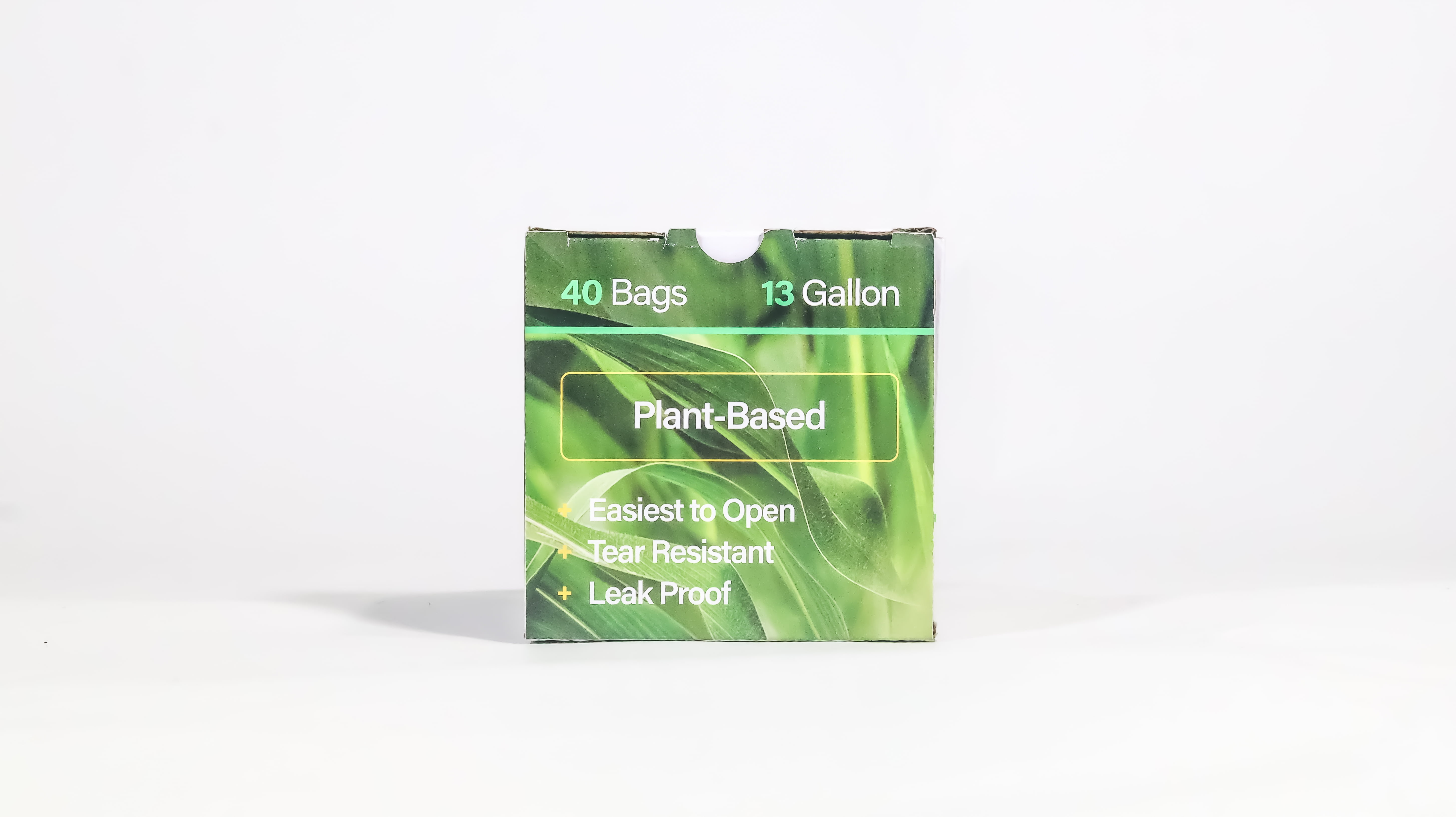 Plastech 13 Gallon Trash Bags with Flap-Tie - ZERO Plastic, 100% Certified Home Compostable, Plant-Based, Kitchen, White, 480 Bags, 23.75 x 28 inches, 12 Retail Boxes