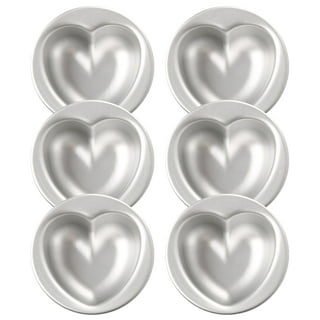 Jinei 16 Pcs Heart Shaped Cake Pans Set 3/4/5/6/7/8/10/11 Inches 8 Sizes  Nonstick Heart Aluminum Cake Pan DIY Baking Heart Mold Tool for Kitchen