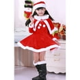 thumbnail image 5 of YunPes 3 Pieces Girls Santa Dress, Christmas Dress up Suit for Girl Kids Performance Velvet Dress Up with Belt Hat Xmas Outfit, 5 of 9