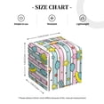thumbnail image 4 of Lsque Space Doodle Printed Tissue Box Cover Holder, Facial Paper Organizer Dispenser,Square with Bottom Belt, PVC Leather Decorative Organizer, 4 of 8
