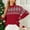Red, variant on Babysbule Plus Size Womens Sweaters Women's Round-Neck Christmas Print Recreational Pullover Knitting Sweater Long Sleeve Tops Women's Fashion
