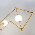 thumbnail image 3 of 62 Inch 18W 3 Led Linear Chandelier   Vintage Brass Finish With Opal White Glass Corbett Lighting 298-53, 3 of 3