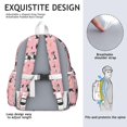 thumbnail image 5 of Boston Terrier Dogs and Flowers Backpack for School,Cute School Bag,Schoolbag with Adjustable Shoulder Straps & Padded Back,13.4"x11"x4.7", 5 of 6