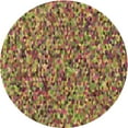 thumbnail image 1 of Ahgly Tapis Rond Lavable en Machine Intérieur Transitionnel Marron Rouge, 6 Pieds Rond, 1 of 7