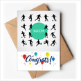 thumbnail image 1 of Football soccer Sports siluetas Sobre de la Carta de felicitación de la tarjeta de matrimonio, 1 of 4