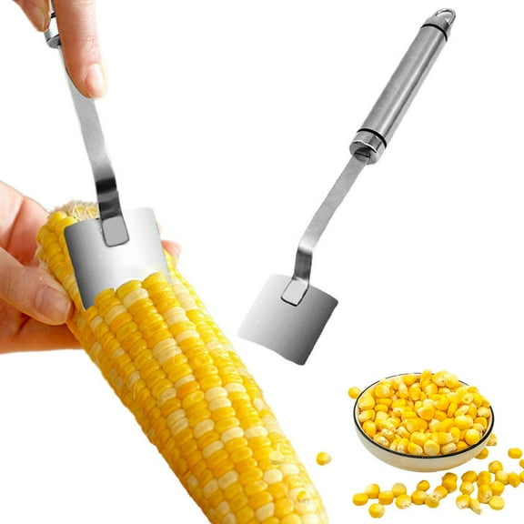 Ruifaya Corn Peeler,Corn on the Cob Remover,Long Handle Stainless Steel Corn Peeler,Corn Thresher Cob Remover Tool with Ergonomic Handle,Fast Corn Cob Separator,Corn Cob Stripper,Kitchen Gadget