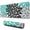 Black Turquoise, variant on Long Mouse Pads for Desk,Black Turquoise and Gray Floral Pattern Desk Mats on Top Of Desks, Desk Mouse Pad Extra Large with 3mm Non-Slip Base and Stitched Edge for Gaming,Office,Work,Home 31.5"x11.8"