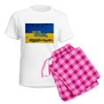 thumbnail image 5 of CafePress - Pray For Ukraine Sweatshirt, Stand With Uk Pajamas - Women's Short Sleeve Print T-Shirt and Pants Light Cotton Pajama Set, 5 of 7