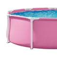 thumbnail image 7 of INTEX 10ft x 30in Round Frame Above Ground Swimming Pool, Outdoor Backyard Pool, Pink, 7 of 7