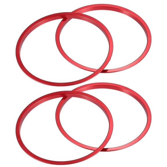 Unique Bargains 4 Pcs Car AC Vent Ring Cover Trim for Toyota Tacoma 2016-2024 Aluminum Alloy Red