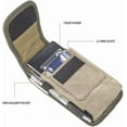 thumbnail image 2 of Vertical Brown Rugged Extra Pocket Case is compatible with Samsung Galaxy A36, A35 and A25 with a cover on it., 2 of 6