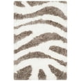 thumbnail image 5 of SAFAVIEH Barcelona Calanthia Geometric Shag Runner Rug, Ivory/Silver, 2'3" x 8', 5 of 6