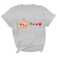 thumbnail image 1 of Fridja Blouse pour Femmes Imprimé Amour Manches Courtes Col Rond T-shirt, 1 of 4