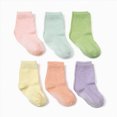 thumbnail image 2 of CAUYDY Little Kids Girl Socks Set 6PC Preemie Grip Crew Socks for Baby Girls 0 3 6 9 12 Months Fall Winter Spring Sizes 0-1 Years, 2 of 4