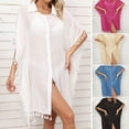 thumbnail image 1 of Sentmoon Womens Bathing Suit Cover up Swim Suits for Women Tassel Loose Fit Plus Size Spaghetti Strap Loose Fit Cardigans Summer Beach Day Essentials for Summer and Music Festivals, 1 of 7