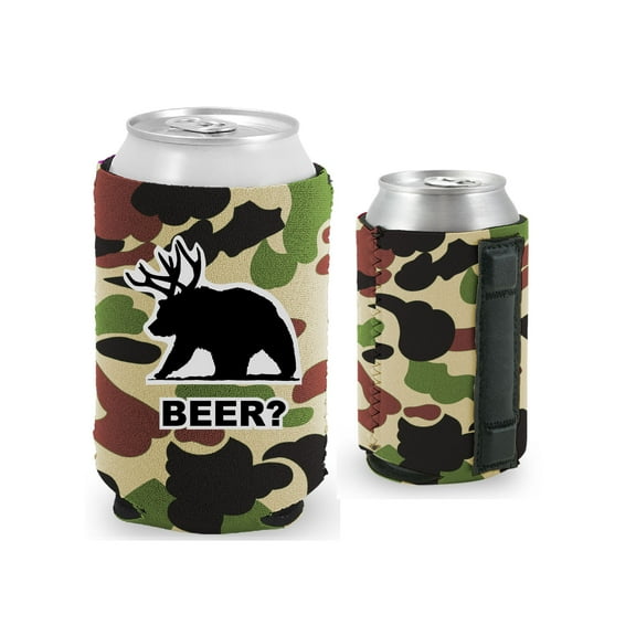 Beer Bear Magnetic Can Coolie (Camo)
