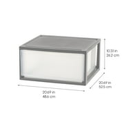 IRIS 47 Qt XLarge Plastic Drawers, Under Bed Storage Bins, Stackable, Modular 2Pk
